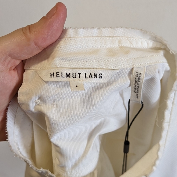 NWT Helmut Lang White Ruffle Shirt - Button-Up Back - Sz L - SOLD OUT - Picture 7 of 9